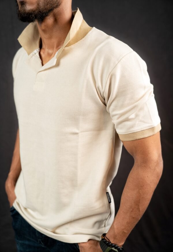 Impresso Classic Cuban Collar Polo (Cream)